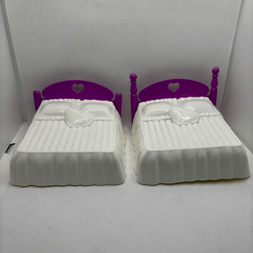 My Little Pony MLP G1 Bundle 2 Beds Purple White Show Stable Barn 80s Vintage